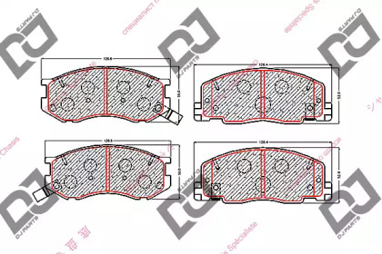 Комплект тормозных колодок DJ PARTS BP1584